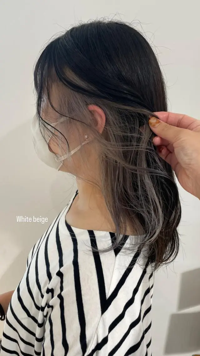 ミディアム カラー イヤリングカラー ヘアカラー トリートメント noa ☪︎のヘアスタイル