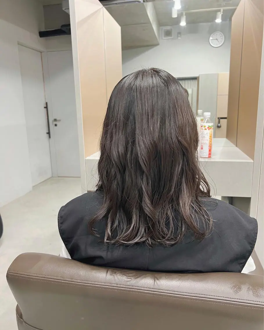 ミディアム パーマ カット パーマ トリートメント ボブパーマコテ巻き風 パーマNo1深江秀平のヘアスタイル
