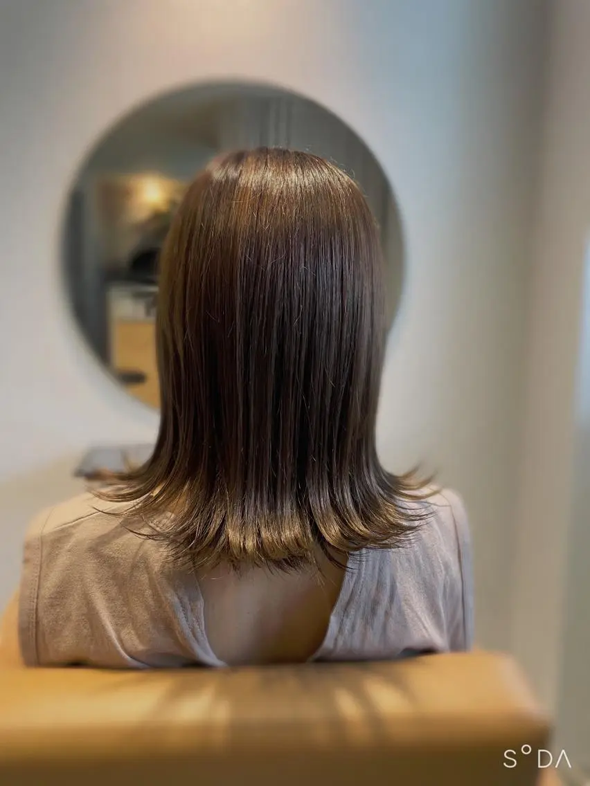 ミディアム カラー カット ヘアカラー YASUHA ヤスハのヘアスタイル