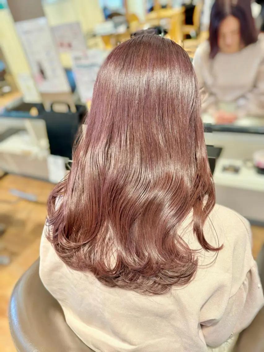 セミロング ピンクブラウン Hip's eyes 大宮のヘアスタイル