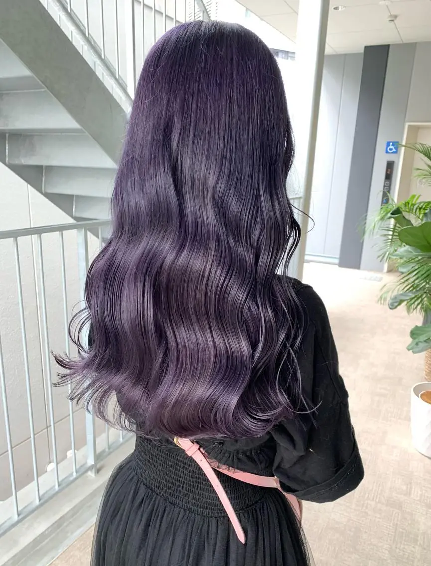 ロング カラー ブルーカラー ブルーラベンダー ラベンダーカラー ヘアカラー 樫原裕二/レイヤー カット/透明感カラーのヘアスタイル