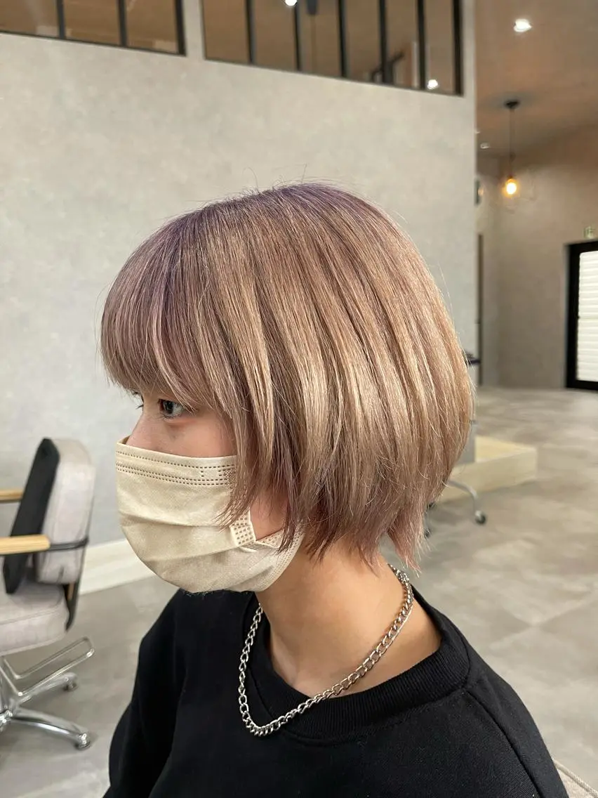 ショート カラー カット ヘアカラー トリートメント 一ノ瀬 暁のヘアスタイル