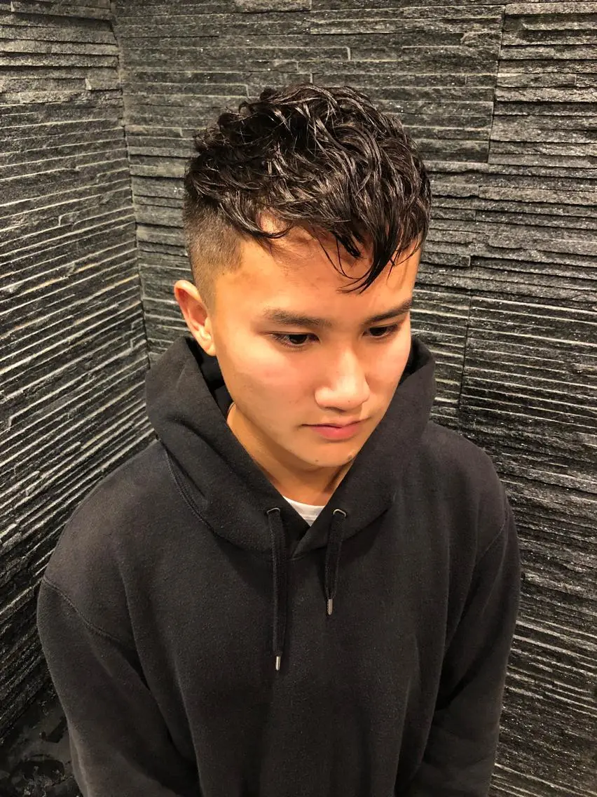 ショート パーマ メンズ 木村 りきのヘアスタイル