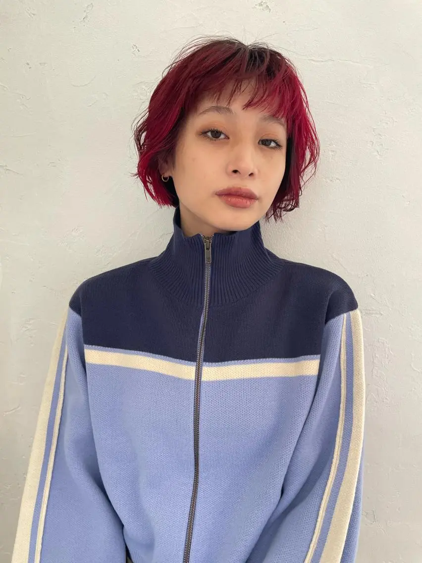 ミディアム カラー ブリーチ デザインカラー ダブルカラー 髪質改善 トリートメント 脇野 茉優のヘアスタイル