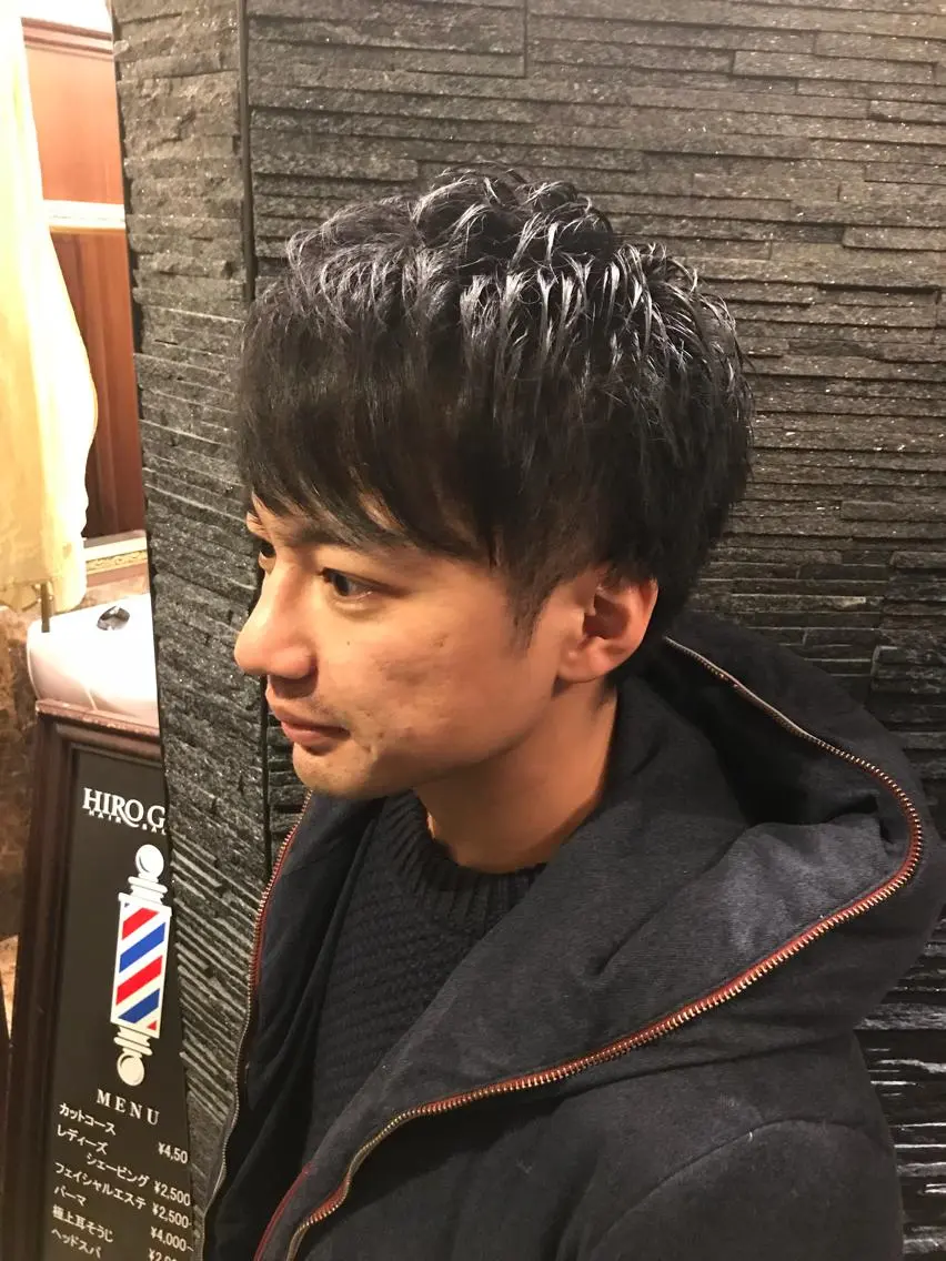 ショート カラー メンズ カット ヘアカラー ヘアセット HIRO GINZA 銀座一丁目店のヘアスタイル