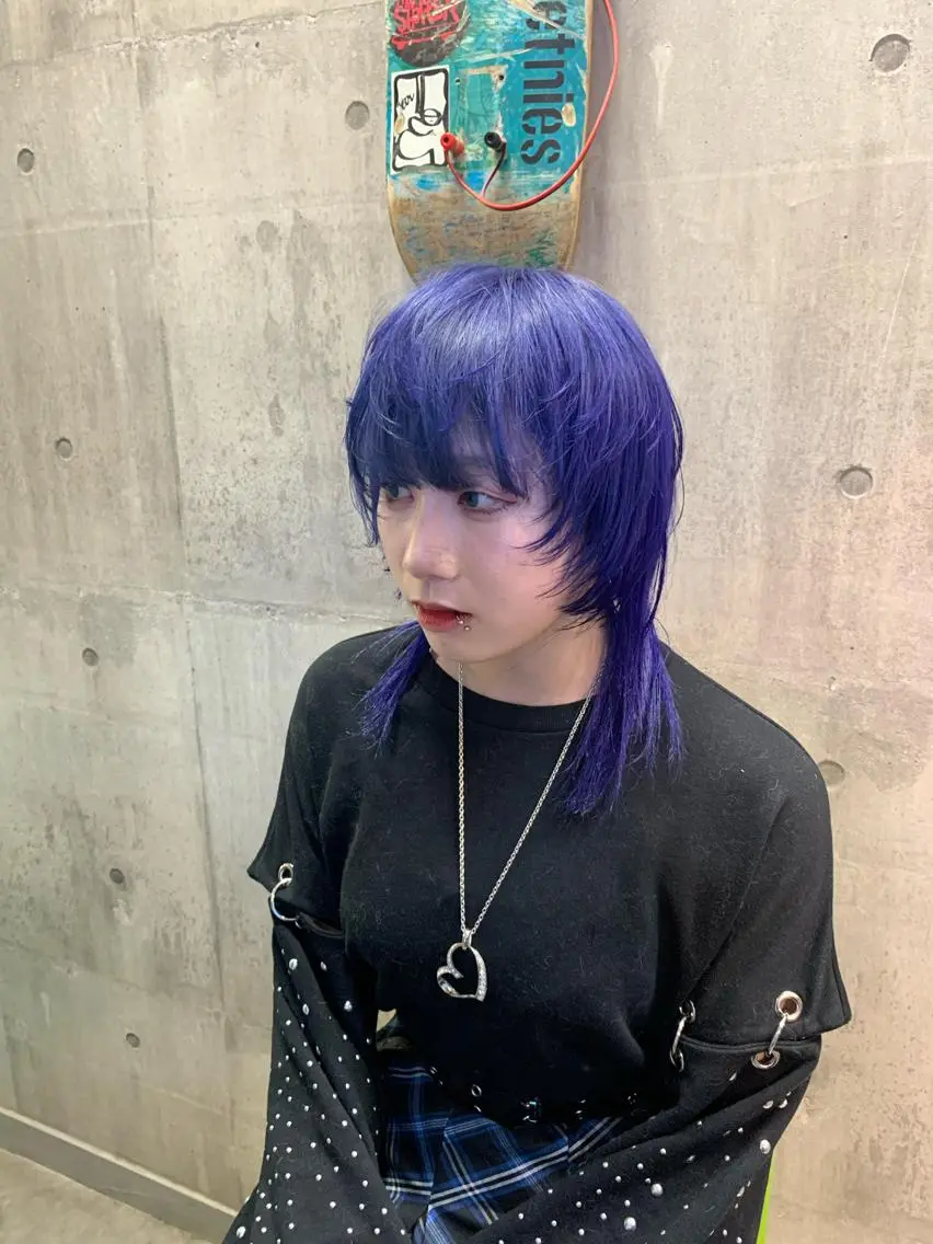 ショート カラー ヘアカラー トリートメント ハイトーン/メンズ/ ウルフ特化 小松のヘアスタイル