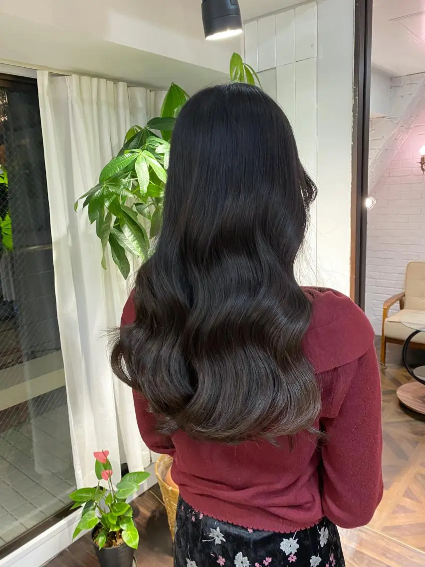 ロング カラー ヘアアレンジ くびれヘア ヨシンモリ 韓国風ヘア くびれレイヤー レイヤーカット レイヤーカット×髪質 改善🇰🇷シオリのヘアスタイル