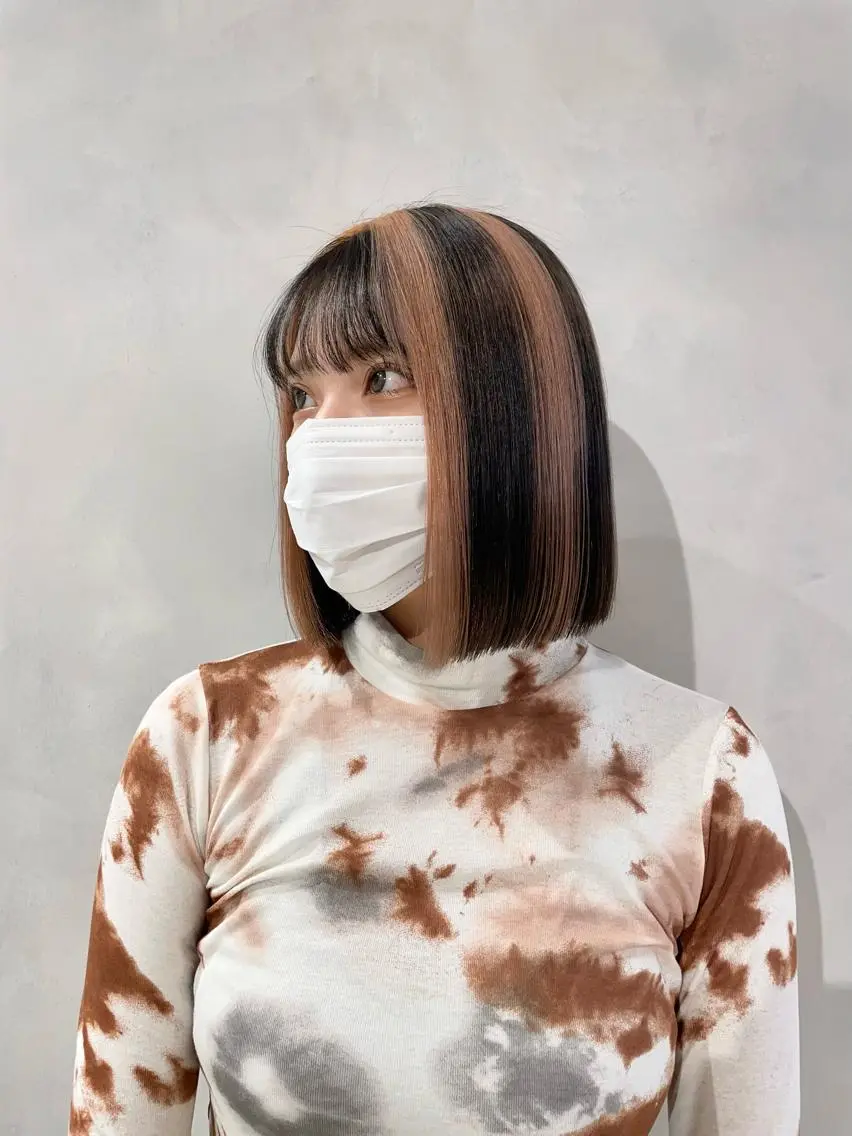 ショート カラー デザインカラー ハイトーン×レイヤー /遠藤将太のヘアスタイル