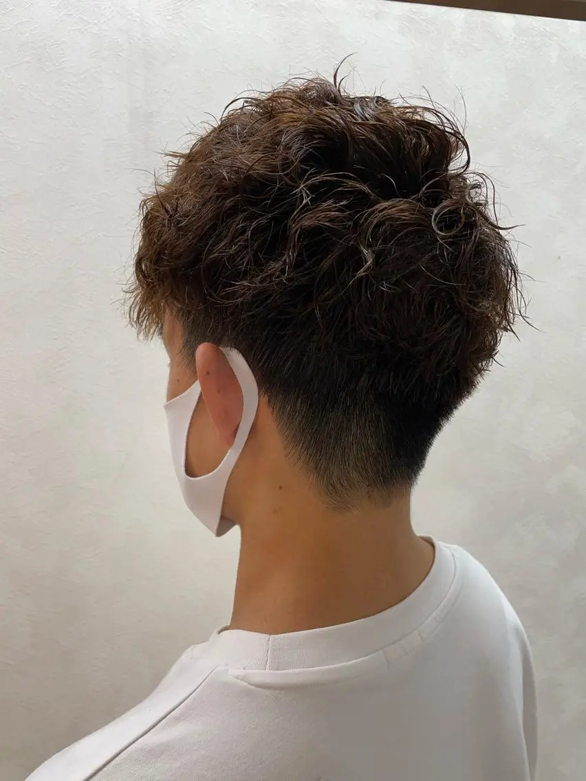 ショート メンズ カット パーマ トリートメント 加藤 産休につき８月末までのヘアスタイル