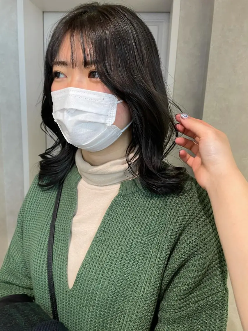 セミロング カラー ヘアカラー ナチュラル透明感🌱 小山美樹子のヘアスタイル