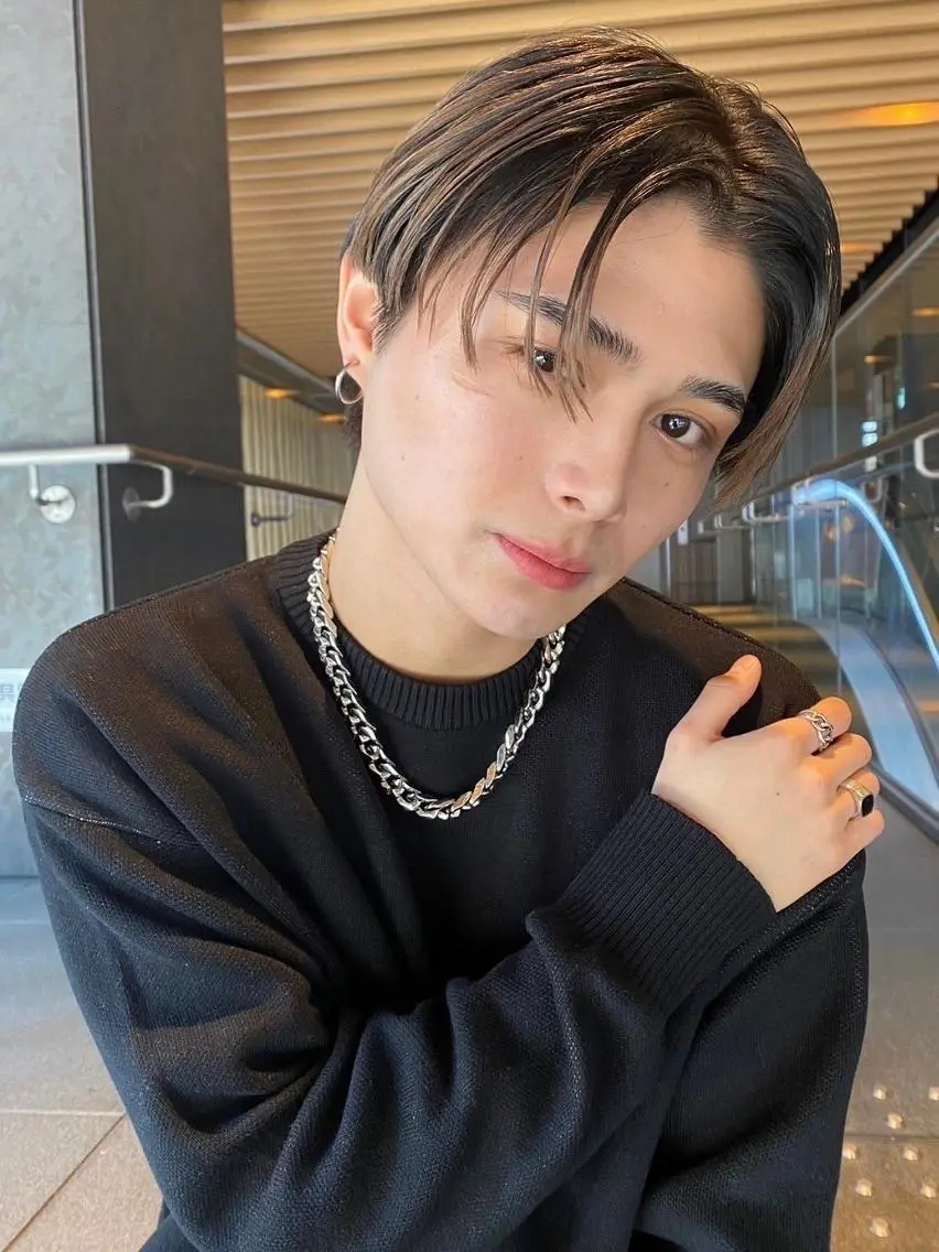 メンズ センターパート メンズ韓国風 マッシュ カット FOCUSJAPAN MENS SALONのヘアスタイル