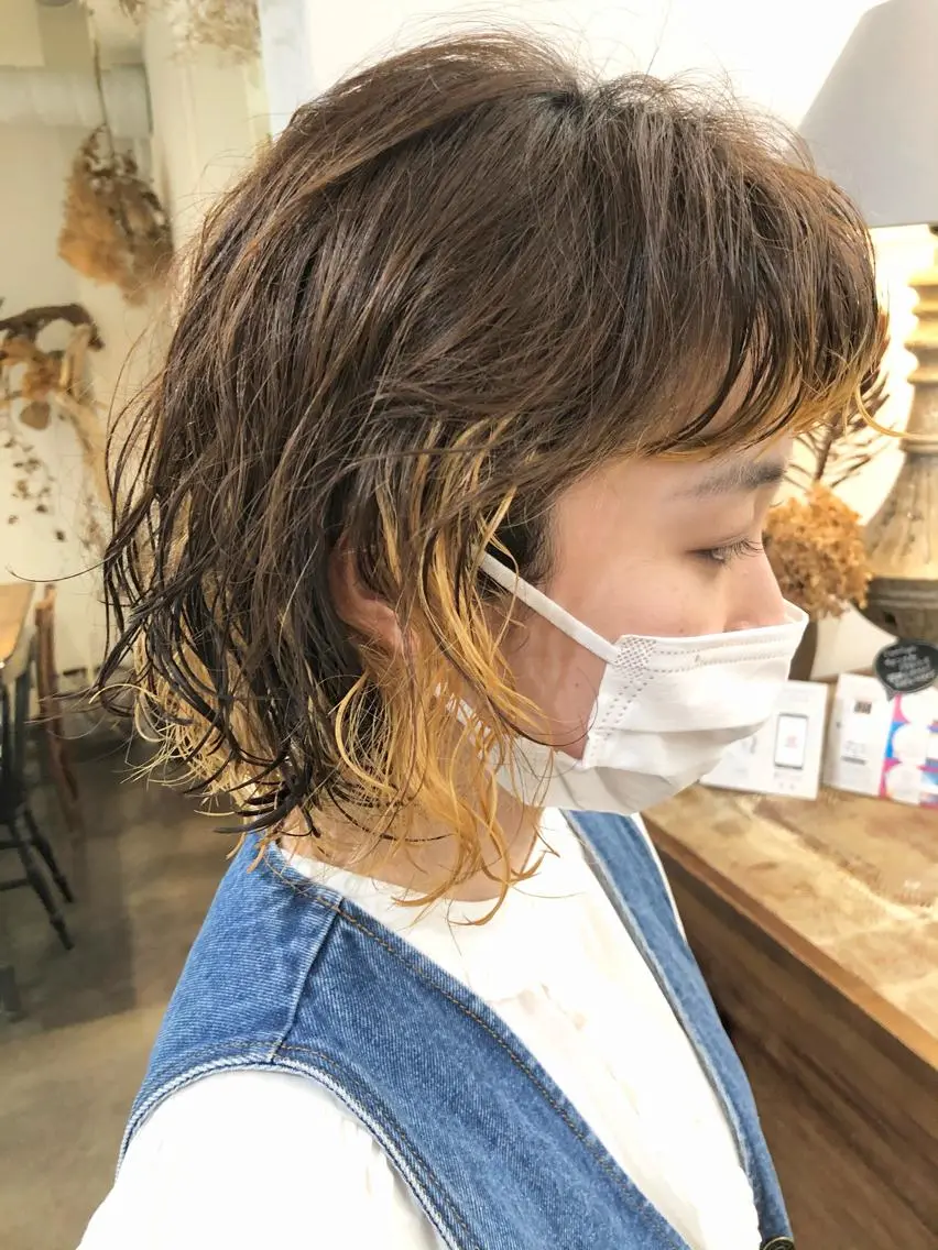 ショート パーマ ボブ カット パーマ 千葉 郁也のヘアスタイル