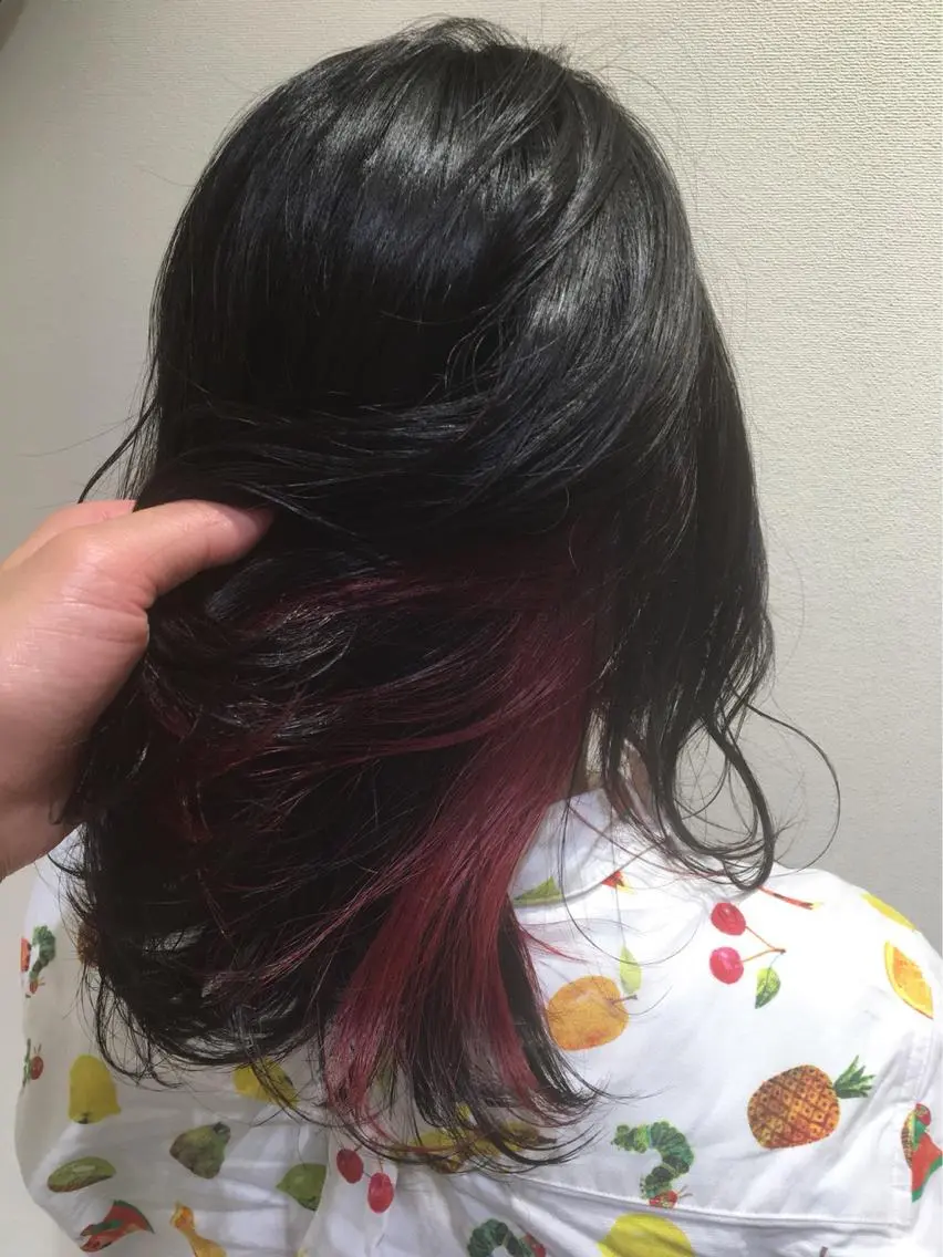 セミロング カラー ヘアアレンジ 白髪ぼかしハイライト 茗荷谷駅徒歩2分のヘアスタイル