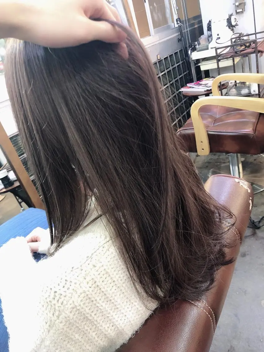 ロング カラー ブリーチ ラベンダーカラー 【艶髪×韓国風】 毛流れ職人 RYOのヘアスタイル