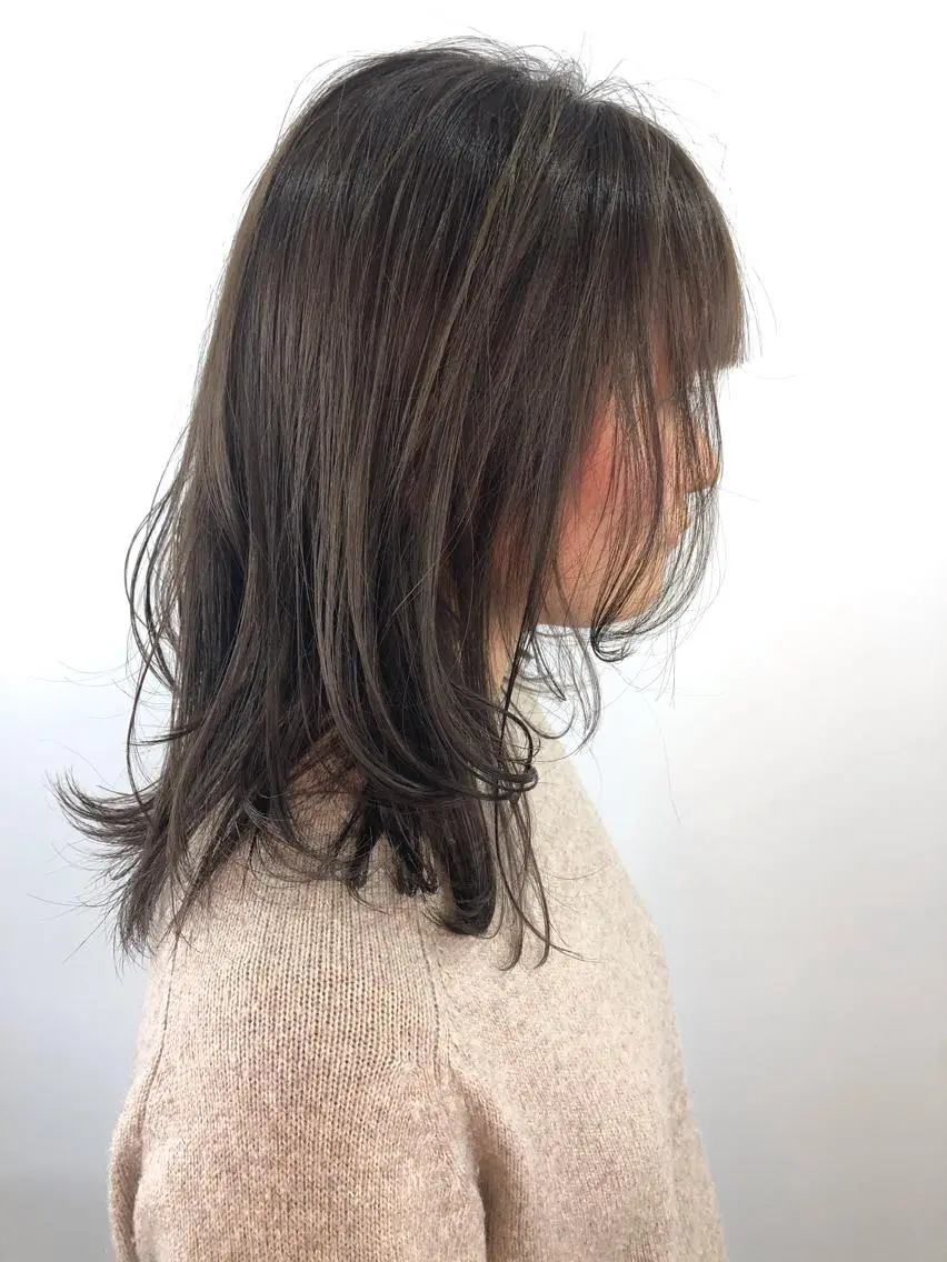 セミロング カラー インナーカラー/ ストレート/奥野洸也のヘアスタイル