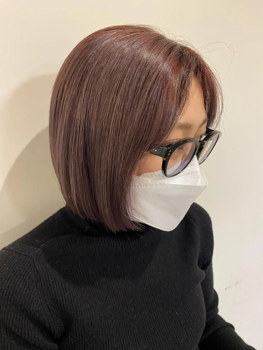 ミディアム ボブ LUVISM新潟🎀 透明感カラー/ミユのヘアスタイル
