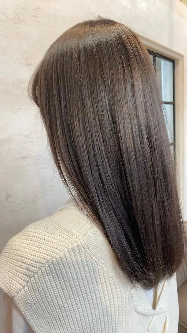 ロング カラー ヘアカラー トリートメント 渡辺 ゆみのヘアスタイル