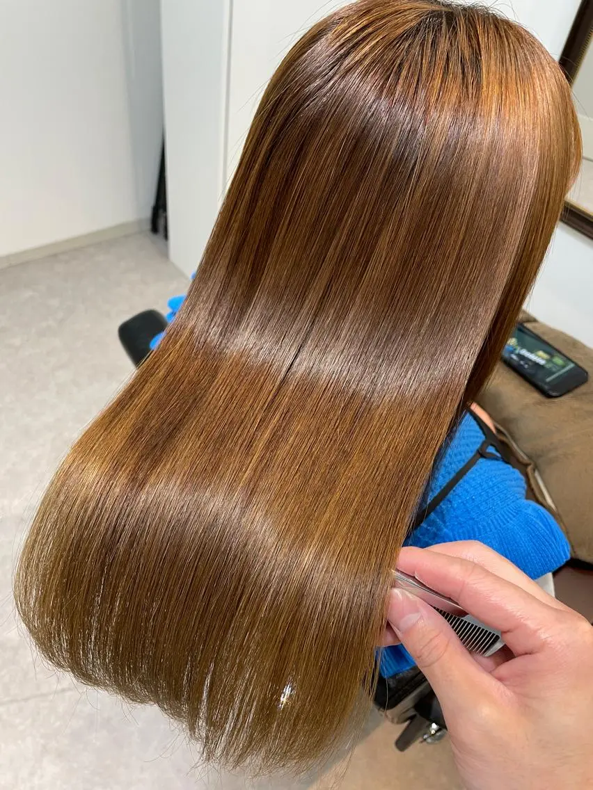 ロング 縮毛矯正 トリートメント 【髪質改善】大川 倖平のヘアスタイル