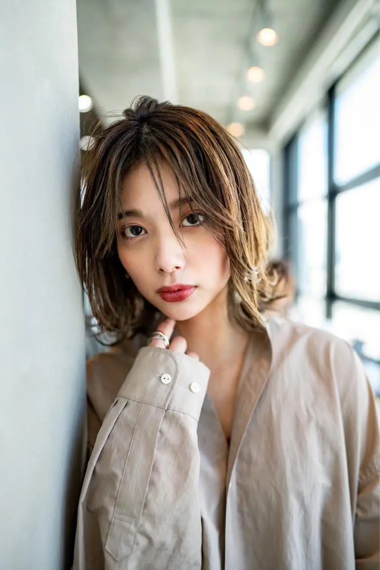 ミディアム カラー カット ヘアカラー トリートメント 🉐レイヤー/塩見 弘樹🉐渋谷のヘアスタイル
