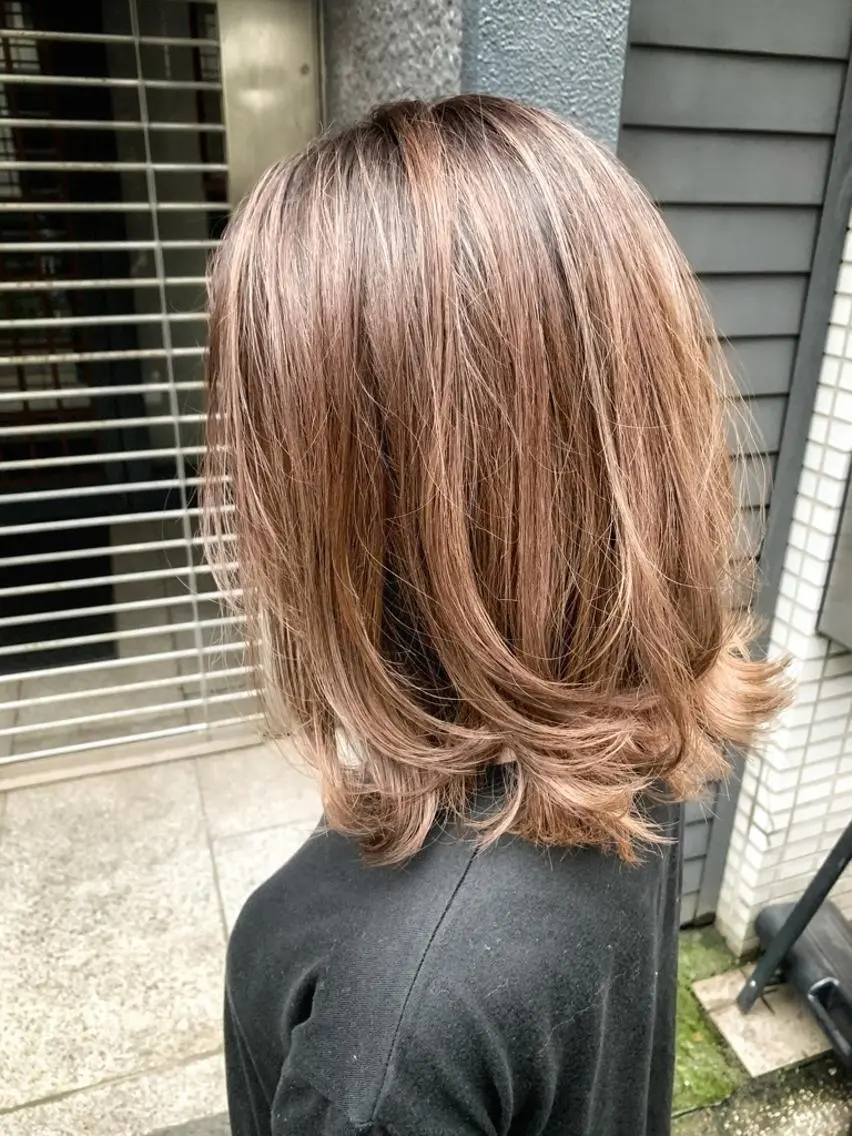 ミディアム レイヤーカット カット トリートメント ✨レイヤー/髪質改善 /縮毛矯正✨ナカムラのヘアスタイル
