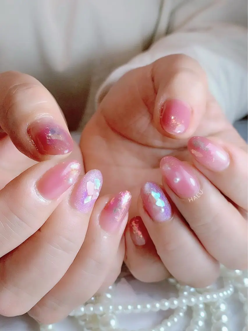 ネイル キラキラネイル 春ネイル HALU ハルのネイルデザイン