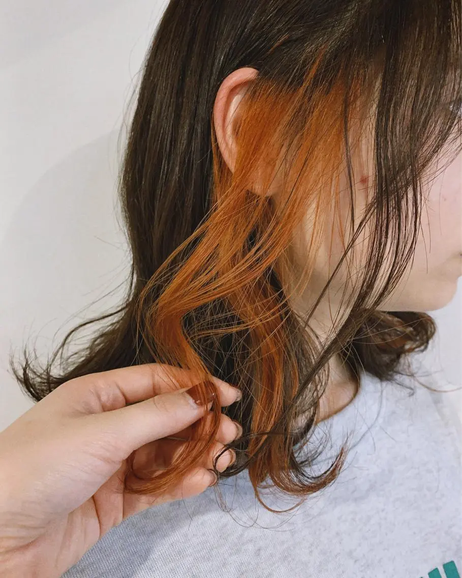 ミディアム カラー ブリーチ インナーカラー 🧸メンズカット 🧸conatsuのヘアスタイル