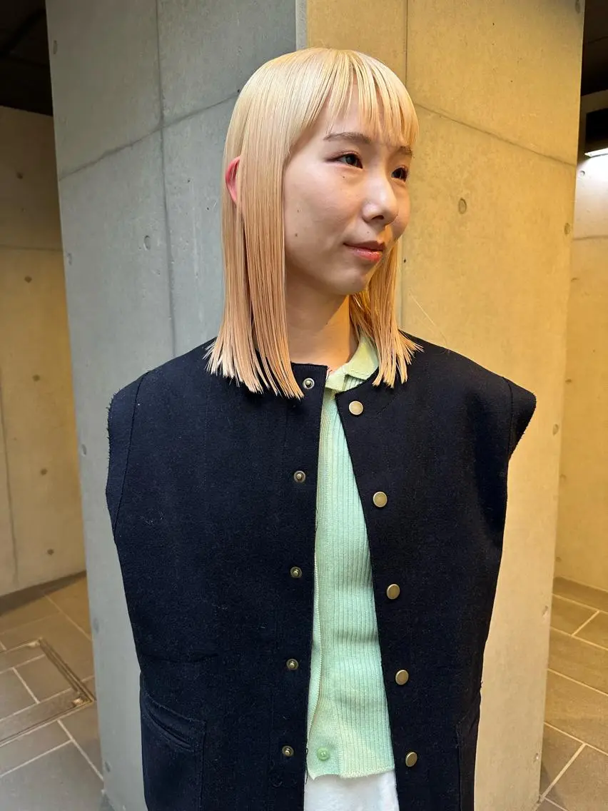 ミディアム カラー カット ヘアカラー トリートメント 似合わせウルフ/ レイヤー/山本祐輔のヘアスタイル