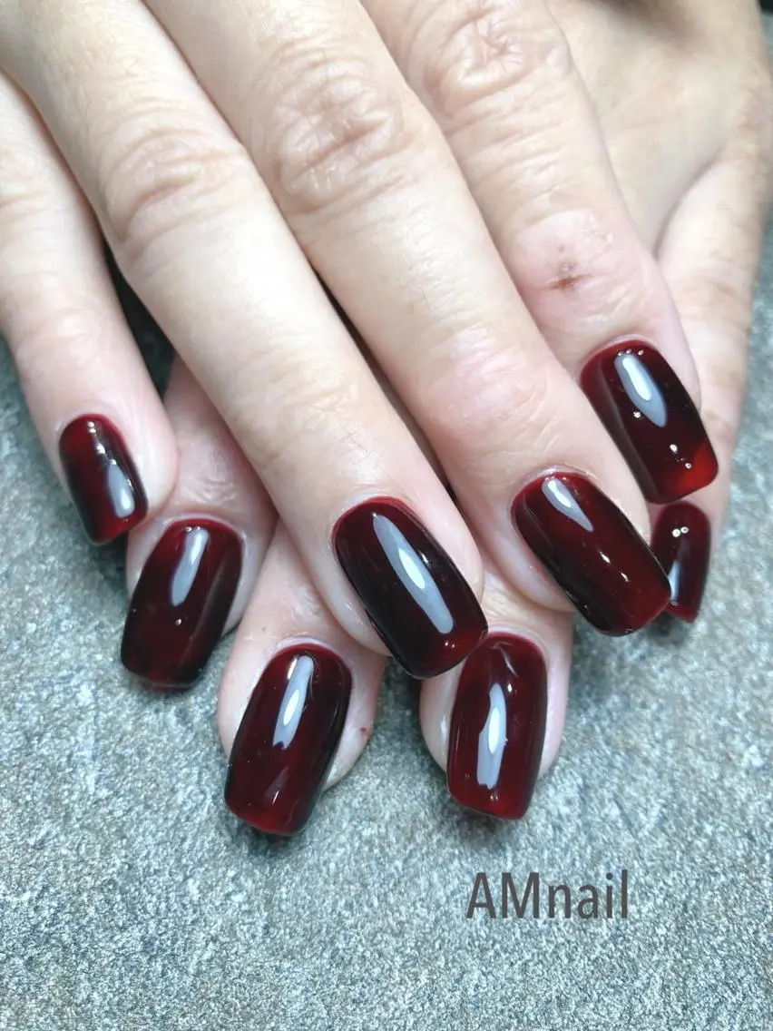 ネイル オフィスネイル ワンカラーネイル シンプルネイル ハンドネイル Am:nail 柏 SUE（スゥ）のネイルデザイン