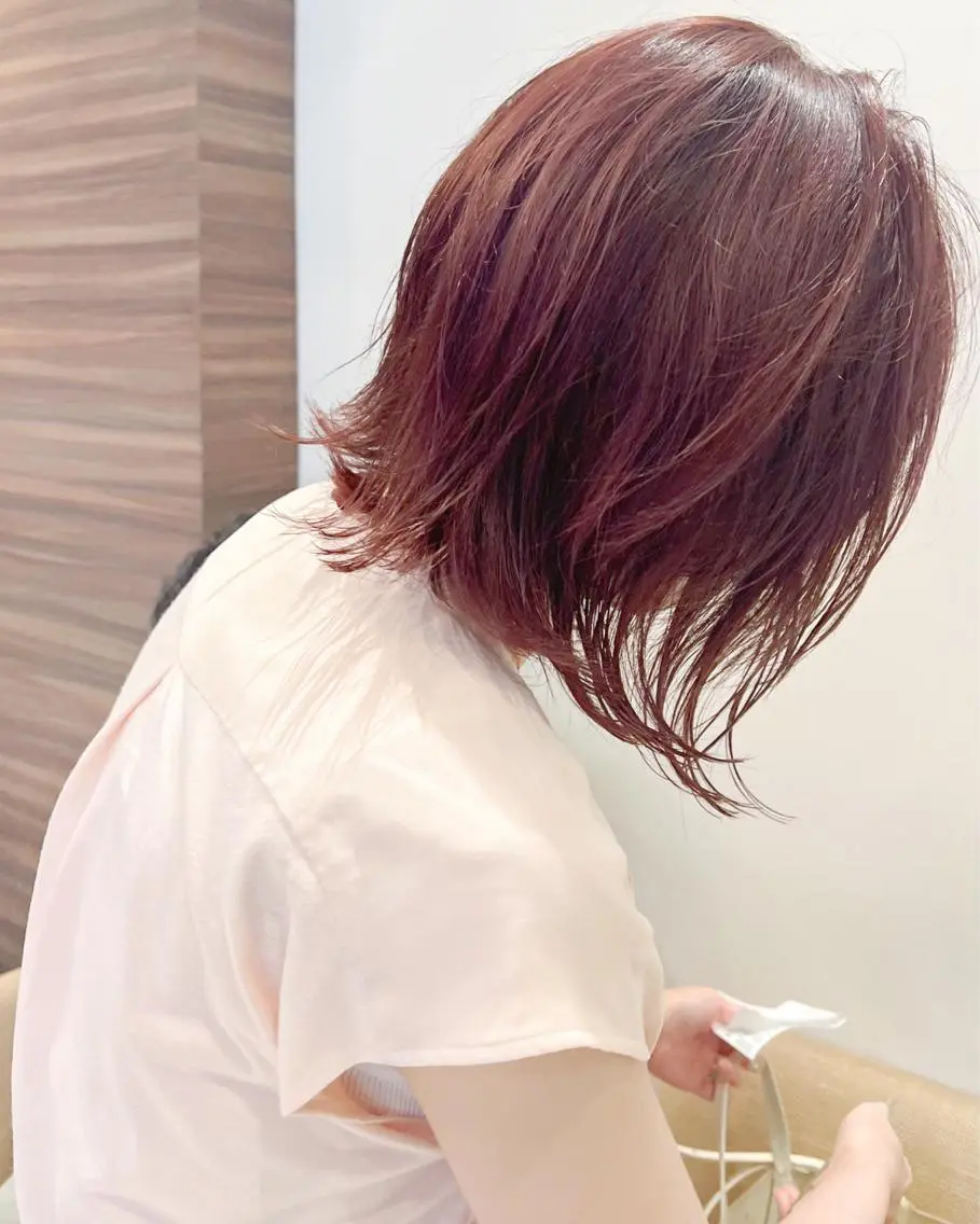 ミディアム カラー カット ヘアカラー トリートメント 当日予約🆗✂︎ ウエモト　タクのヘアスタイル
