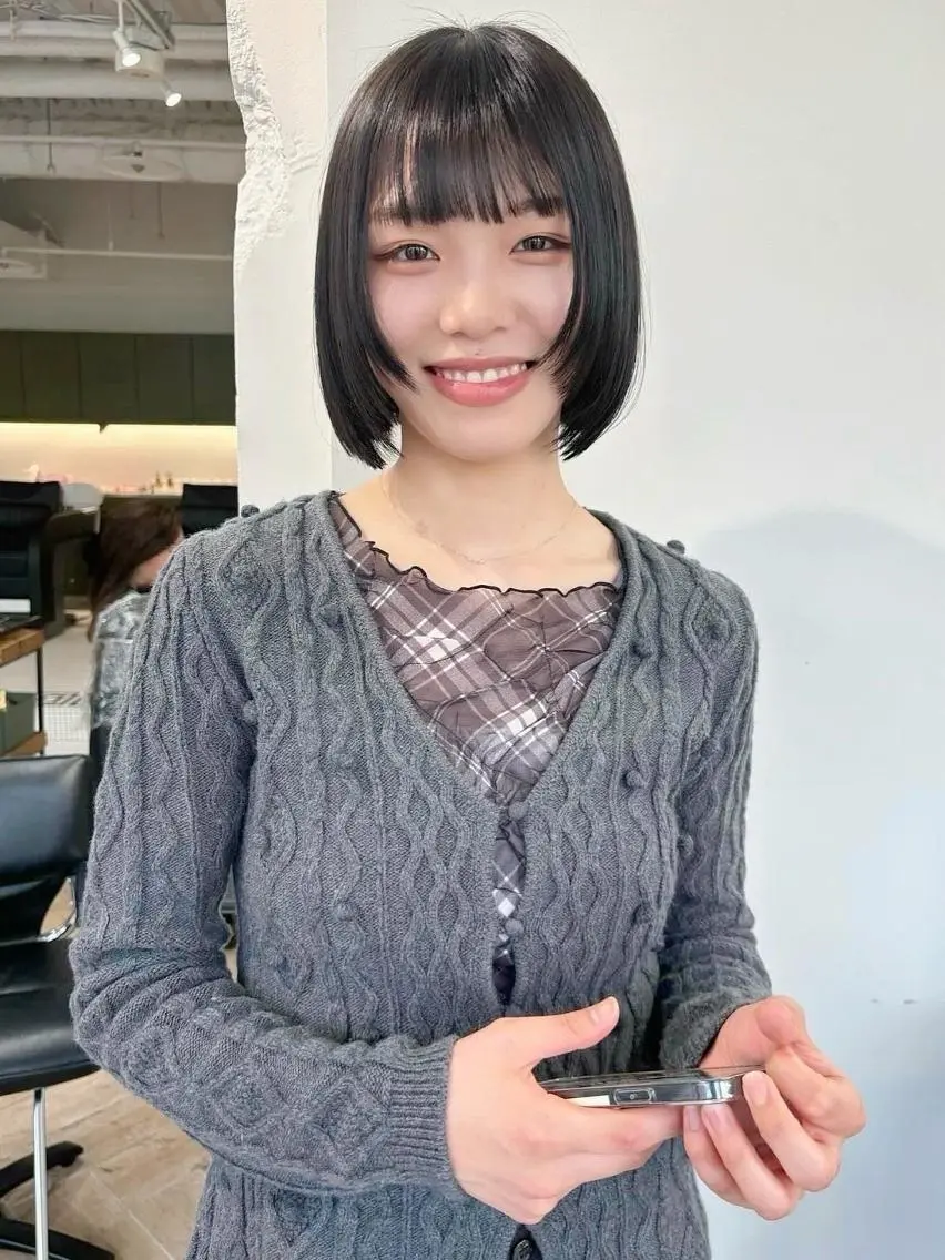 ミディアム ベージュ/髪質改善 新潟/万代/井上佑のヘアスタイル