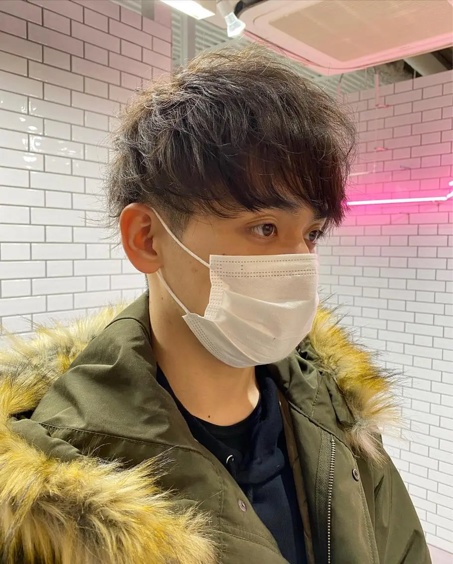 パーマ メンズ マッシュ ツーブロック 梅田中崎町メンズ 美容師ユースケのヘアスタイル