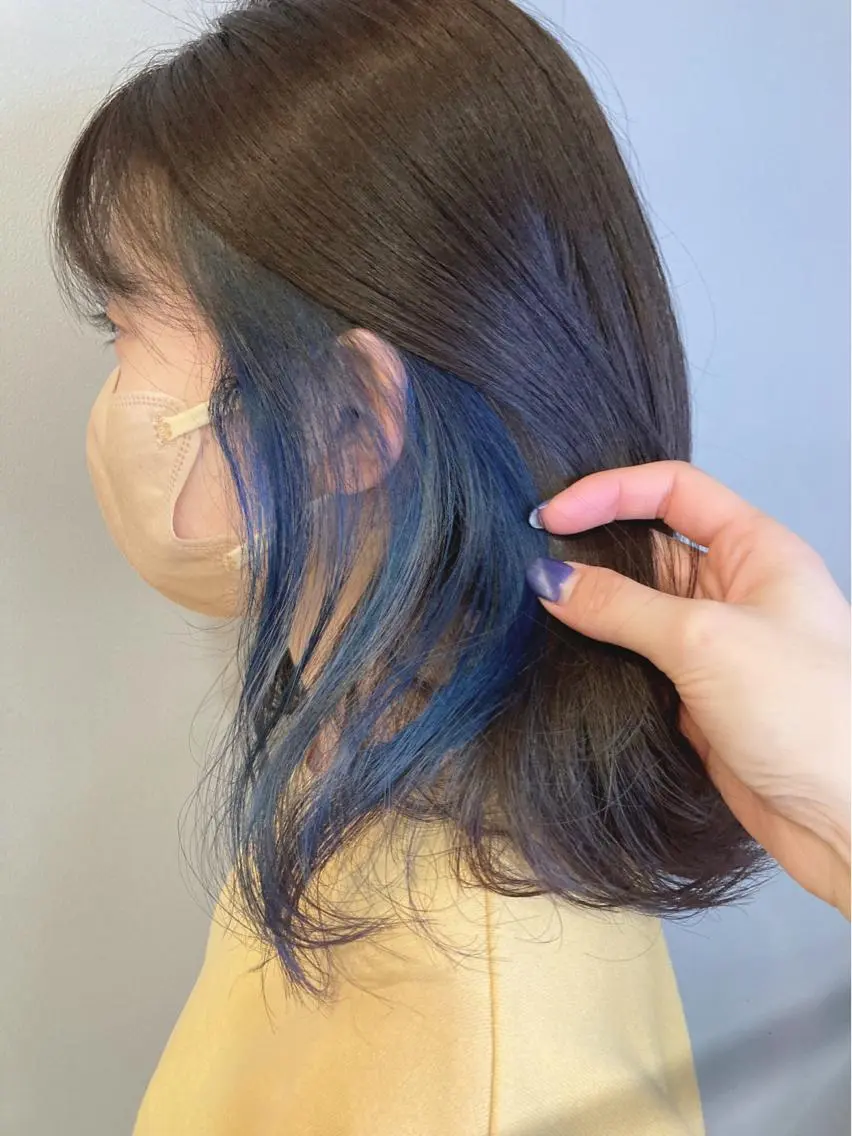 ミディアム カラー ヘアカラー 宮原 佳苗のヘアスタイル