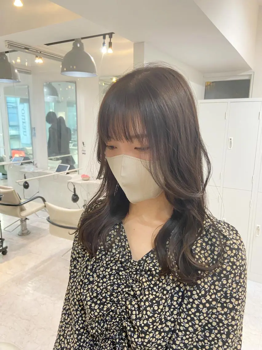 セミロング アッシュ 韓国風ヘア レイヤーカット カット ヘアカラー 透明感カラー/メンズ 特化kazumaのヘアスタイル