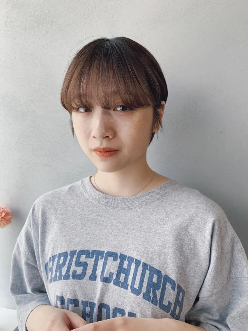 ショート パーマ カット ヘアカラー トリートメント ボブパーマコテ巻き風 パーマNo1深江秀平のヘアスタイル