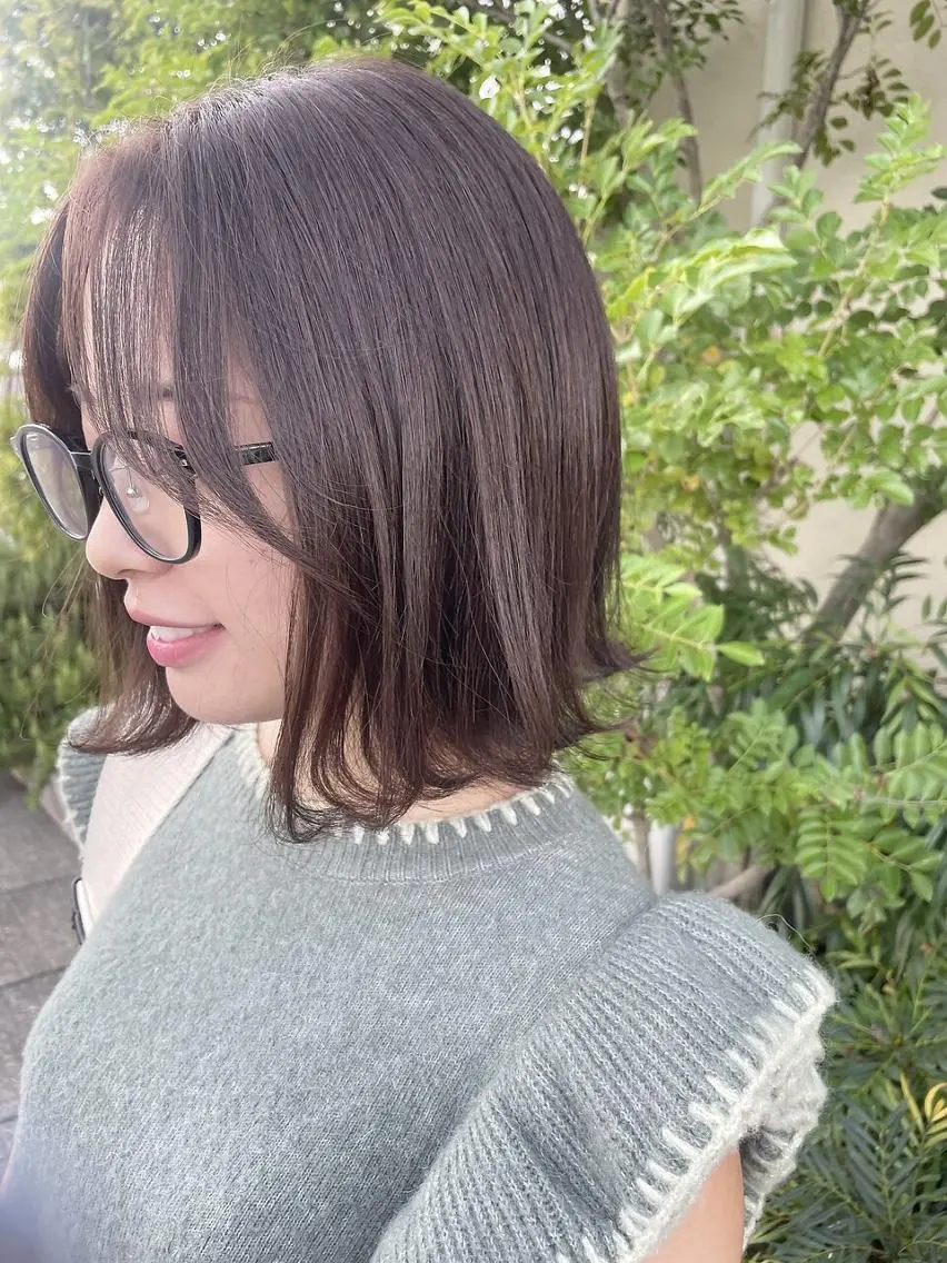 カラー ミディアム カット ヘアカラー トリートメント 相川 ひなたのヘアスタイル