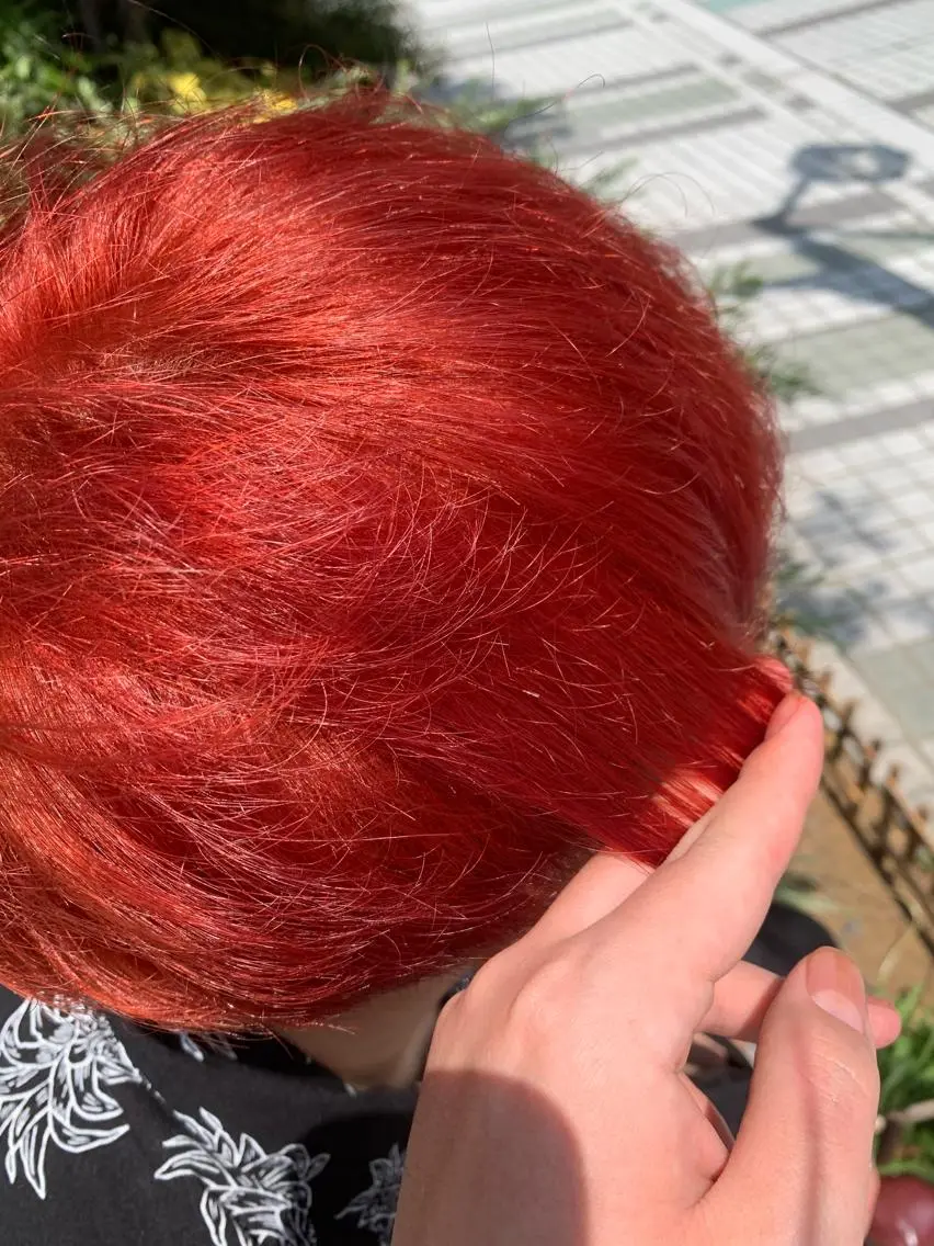 カラー ダブルカラー レッドカラー bateau よしきのヘアスタイル