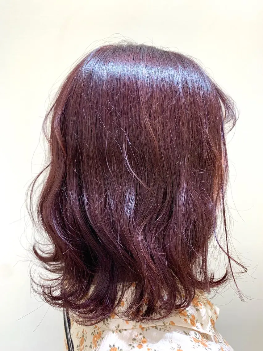 ミディアム カラー ピンクカラー 塩谷 雪花のヘアスタイル