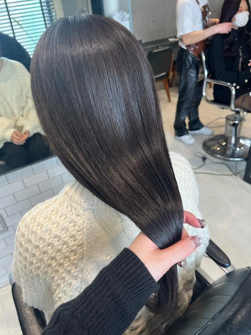 ロング カラー パーマ ヘアアレンジ 透明感カラー✂︎ /縮毛矯正/YUKAのヘアスタイル