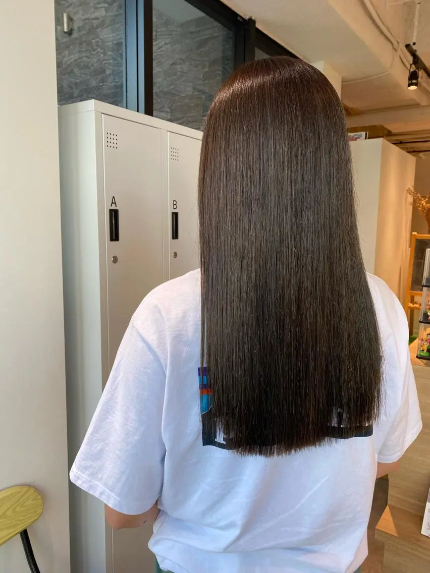 ロング カラー ハイライトカラー ハイライト 縮毛矯正 カット 縮毛矯正 オスズ 🎀´-のヘアスタイル