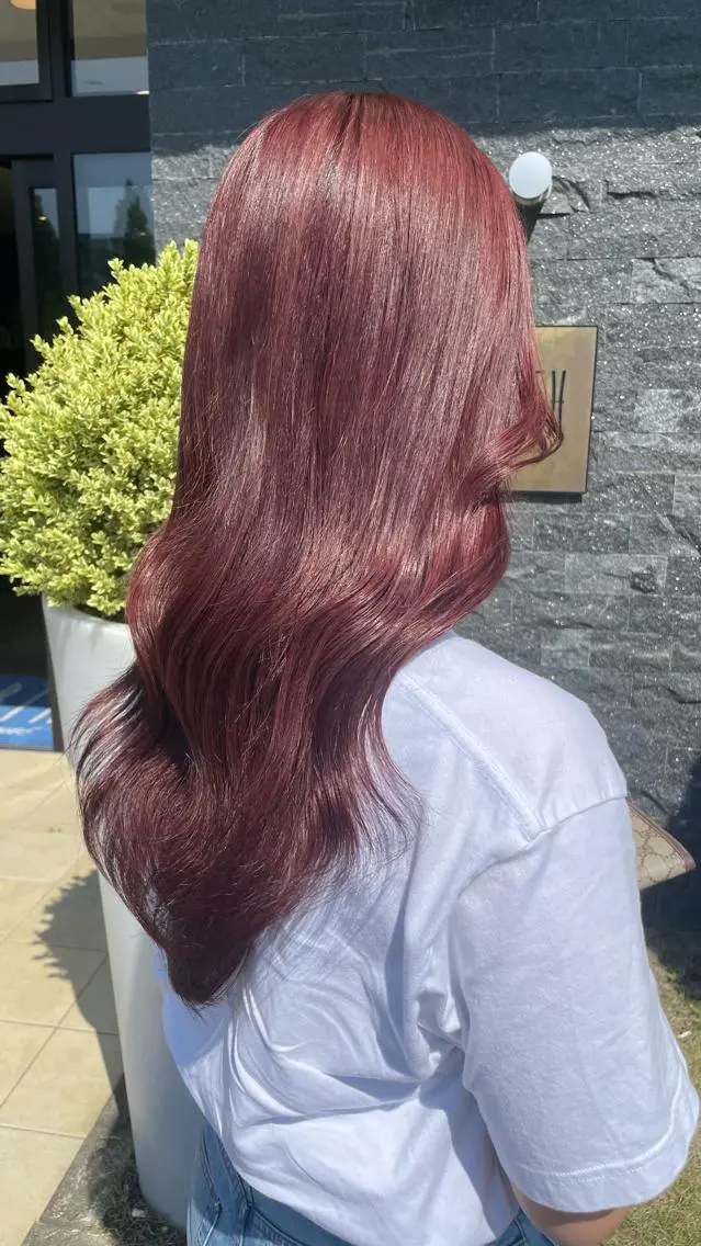 ロング カラー 透明感カラー 海外カラー白髪ぼかし ティファニーサユリのヘアスタイル