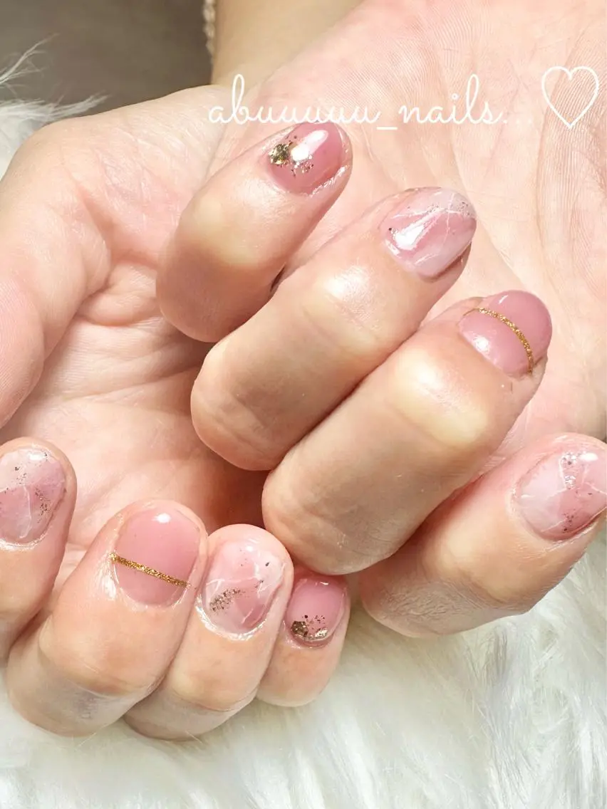 ネイル ジェルネイル 持ち込み ショートネイル ハンドネイル abuuuuu nailsのネイルデザイン