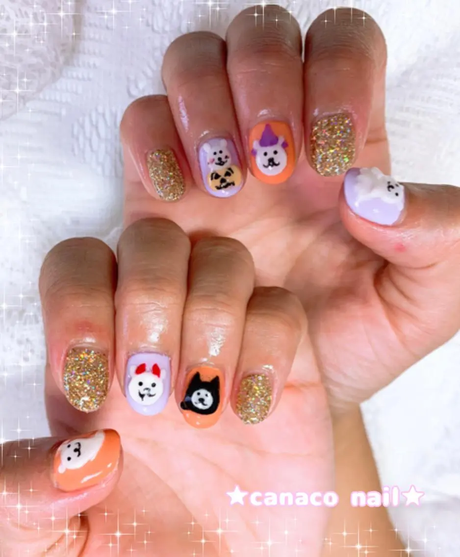ネイル ハロウィン ハンドネイル ハンドケア ベテランネイル cnc nailのネイルデザイン