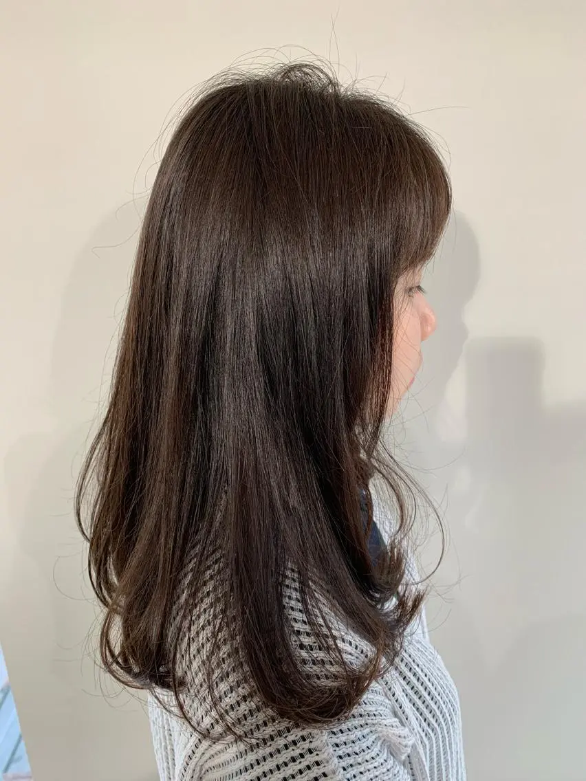 セミロング カラー パーマ ヘアアレンジ 加藤 綾華のヘアスタイル