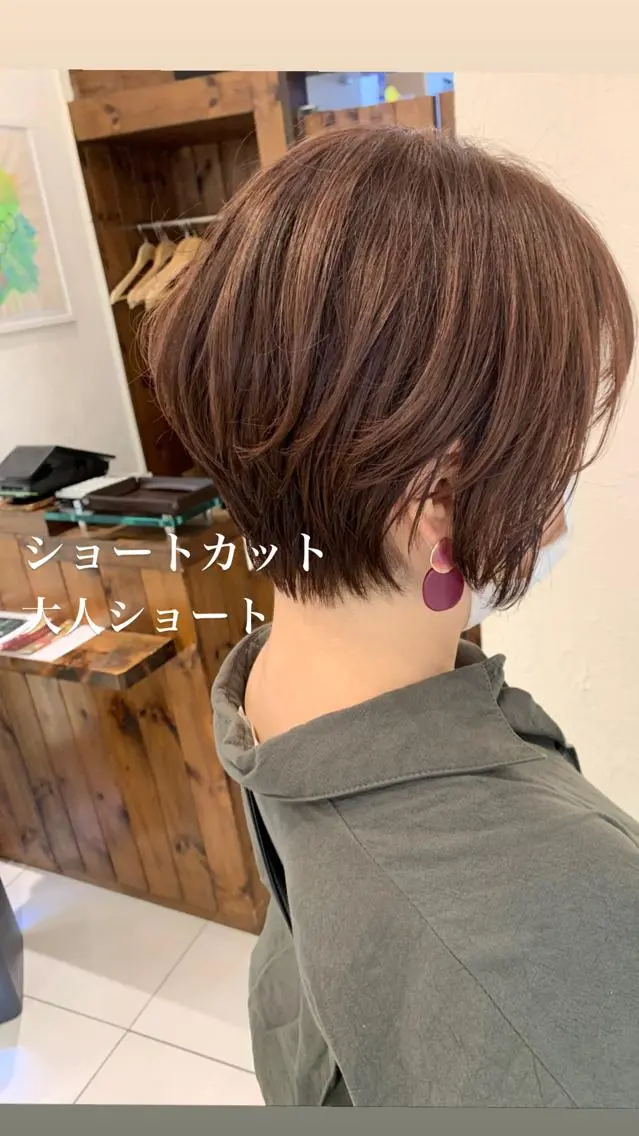 ショート カラー カット ヘアカラー トリートメント 似合わせカラー/艶 髪質改善/ヨシザキのヘアスタイル