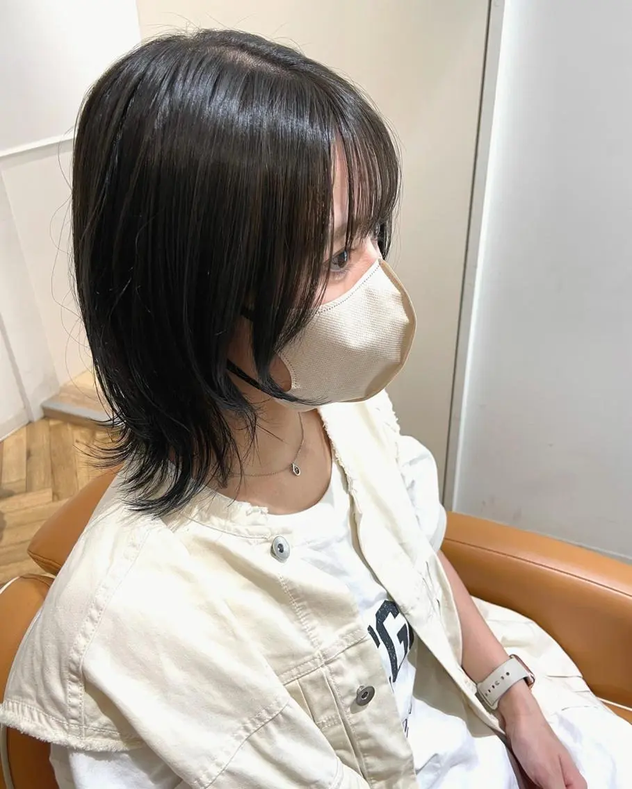 ミディアム カラー パーマ ヘアアレンジ メンズ キッズ ネイル マツエク・マツパ 透明感カラー ダークグレー ダークグレージュ グレージュ 🫧垢抜けヘア🫧 SHIORIのヘアスタイル