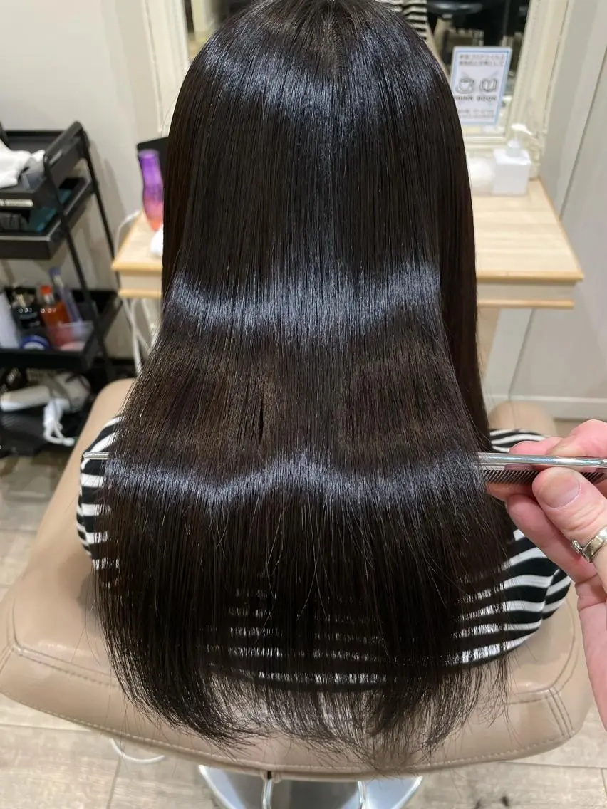 ロング 縮毛矯正 トリートメント 縮毛矯正 トリートメント 店長     押野 勇也のヘアスタイル