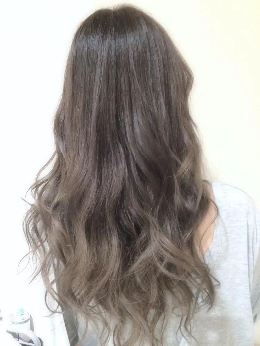 ミディアム セミロング ロング カラー パーマ ヘアアレンジ ベージュカラー グラデーションカラー ミルクティーベージュ 縮毛矯正/美髪 髪質改善/石田幸輔のヘアスタイル