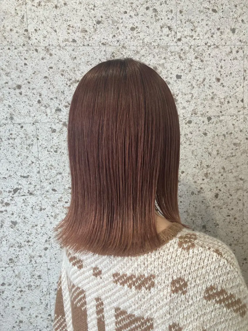 ショート カラー ブリーチ 髪質改善.縮毛矯正 ×韓国ヘアyukiのヘアスタイル