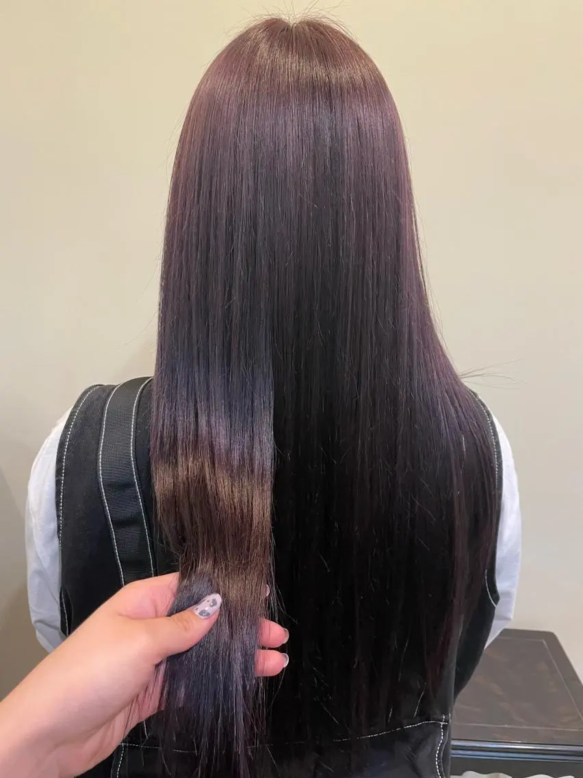 ロング カラー ヘアカラー トリートメント Hikari 髪質改善🩵ᩚ🫧のヘアスタイル
