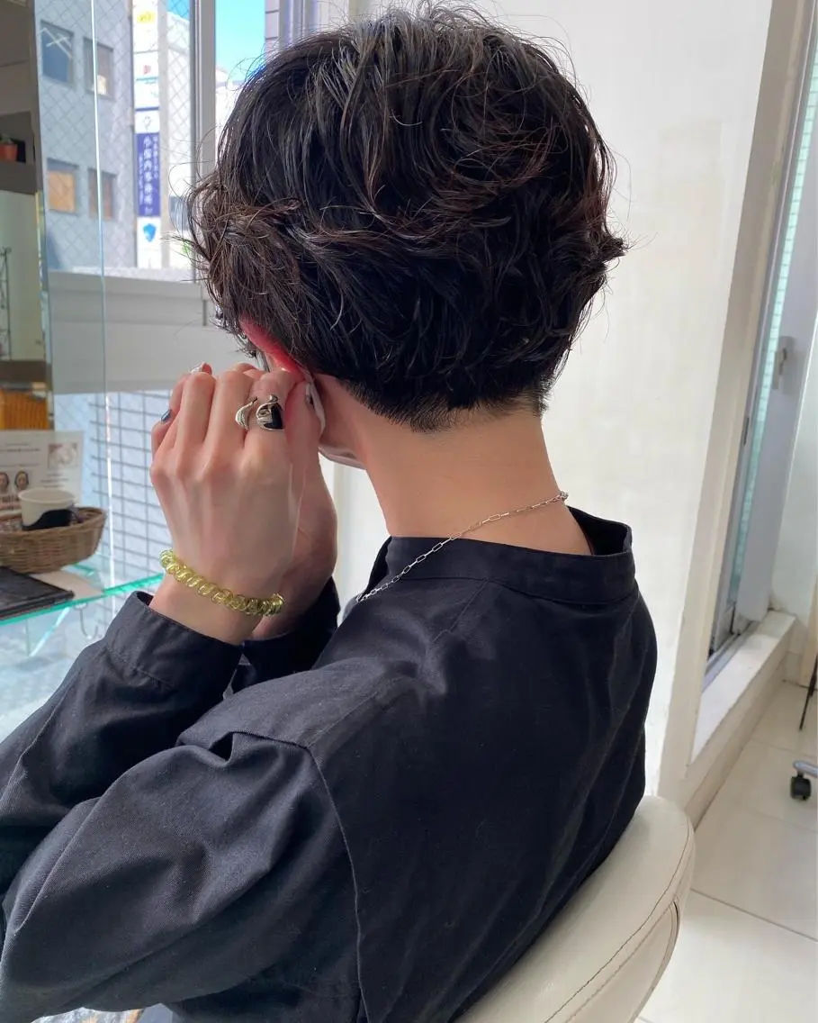 ショート パーマ アレンジ&ショート 💙YUKINOのヘアスタイル